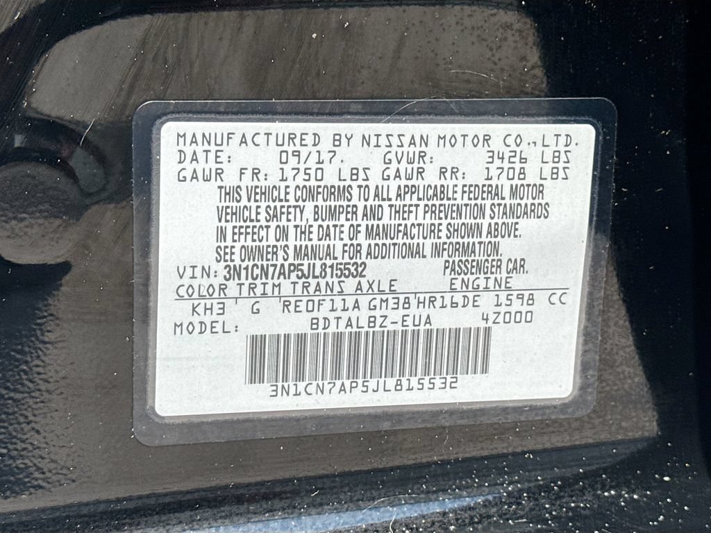 Used 2018 Nissan Versa SV FWD image 28