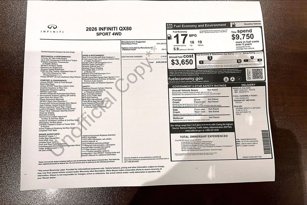 New 2026 INFINITI QX80 4WD image 41