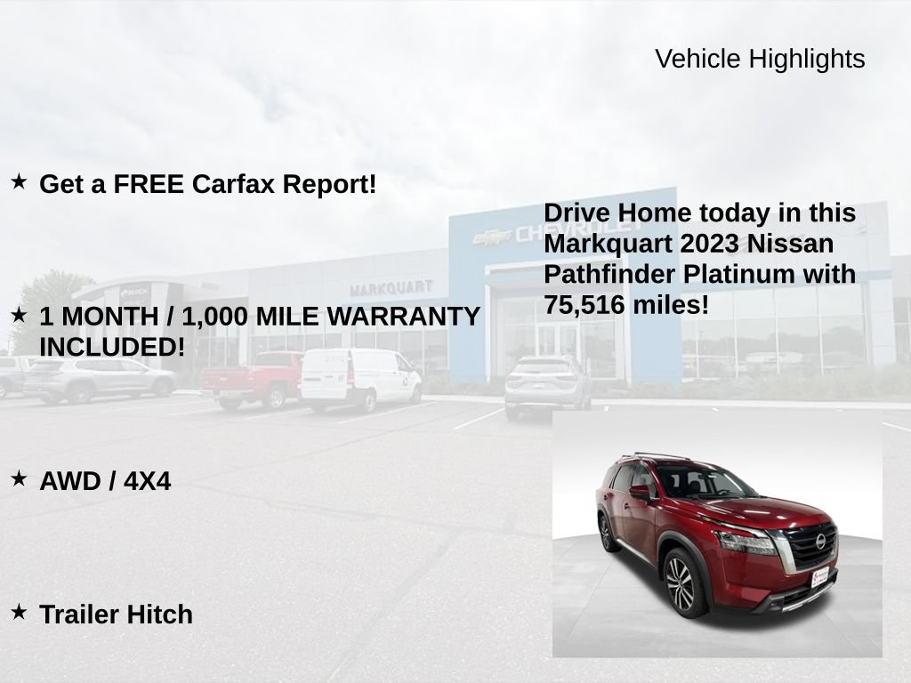 Used 2023 Nissan Pathfinder Platinum AWD/4WD image 9