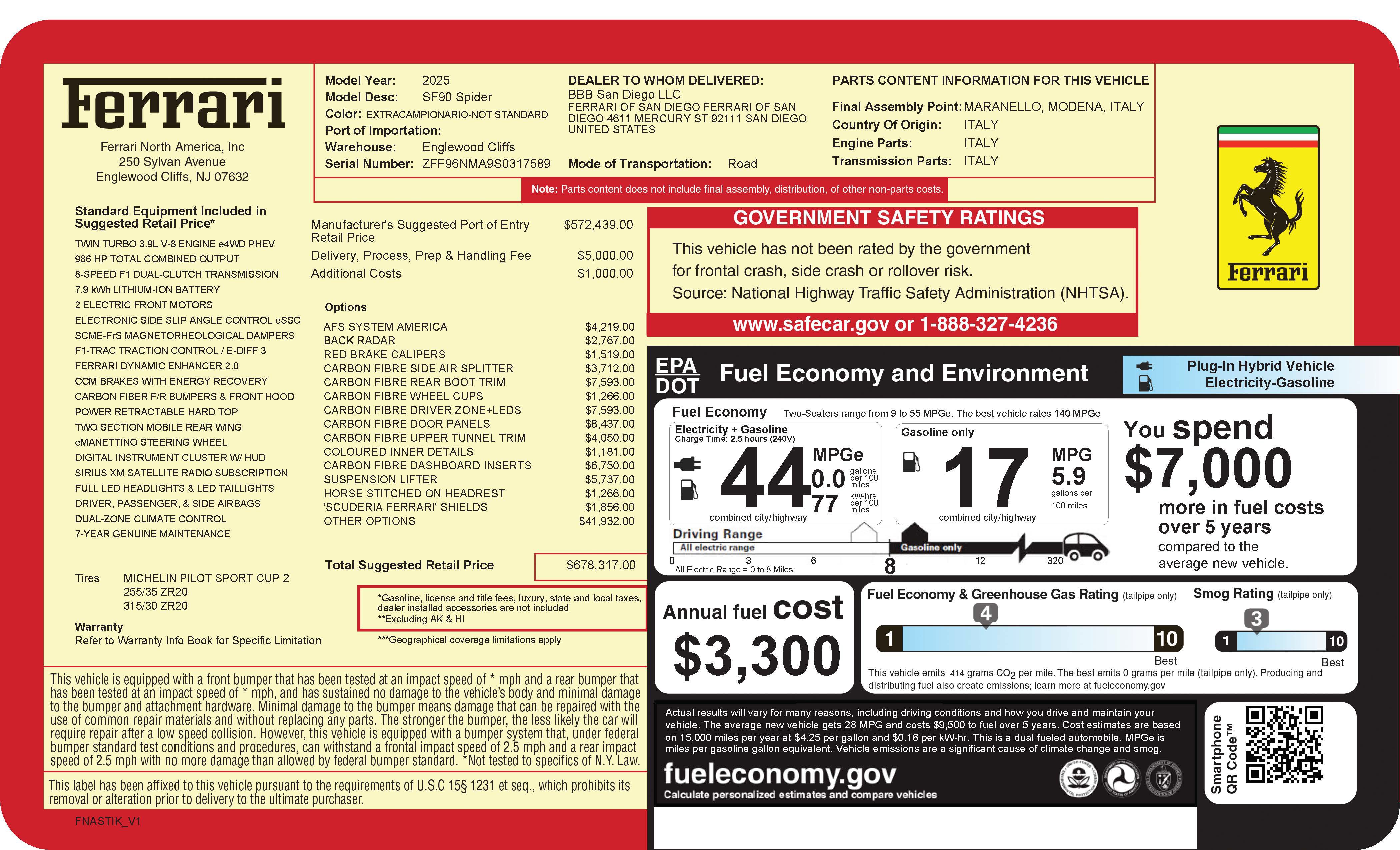 Used 2025 Ferrari SF90 Spider image 2
