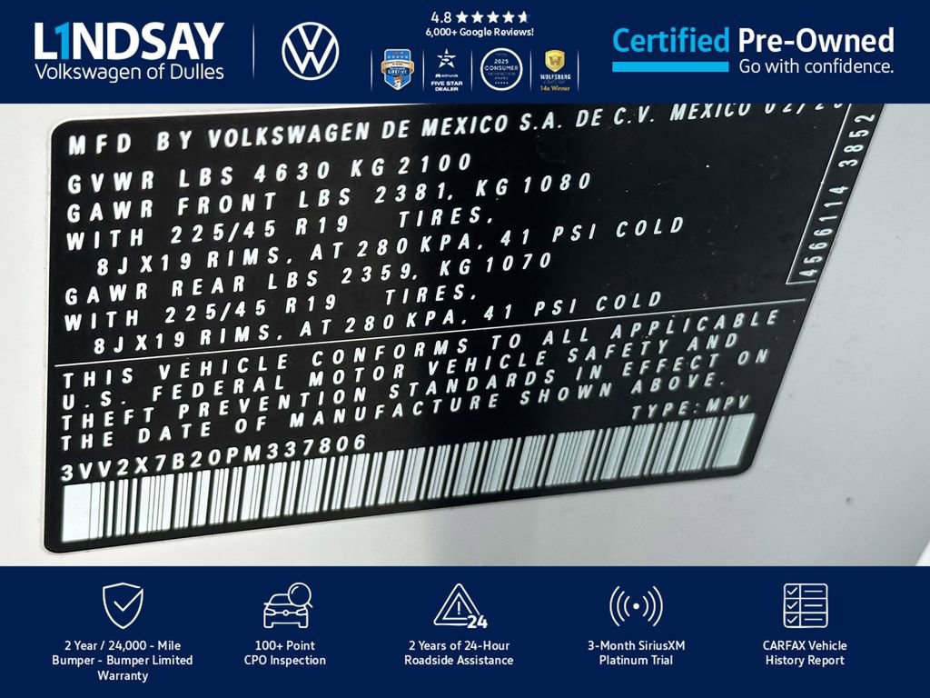 Certified 2023 Volkswagen Taos SEL image 25