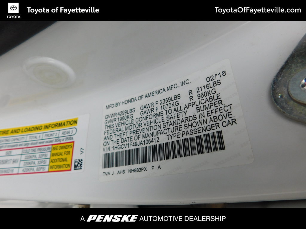 Used 2018 Honda Accord EX image 8