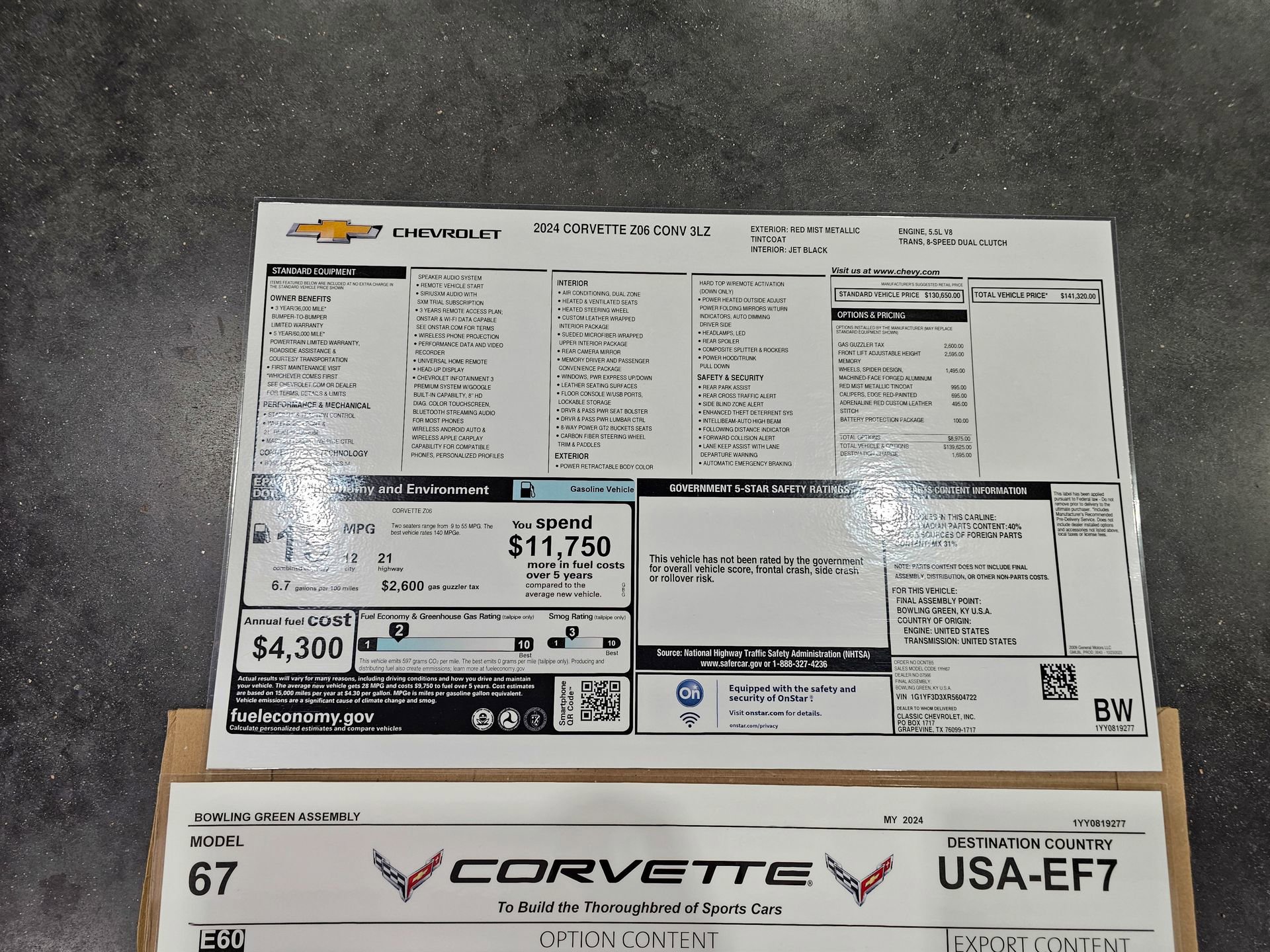 Used 2024 Chevrolet Corvette Z06 w/ Battery Protection Package RWD image 22
