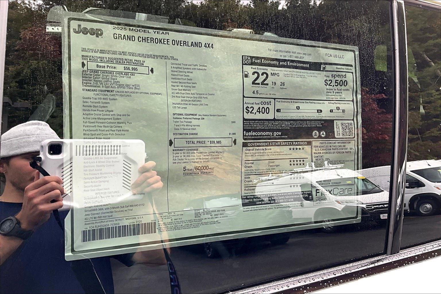 New 2025 Jeep Grand Cherokee Overland w/ Trailer Tow Package image 14