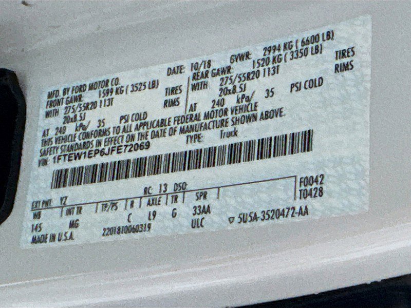 Used 2018 Ford F150 XLT w/ Equipment Group 302A Luxury image 31