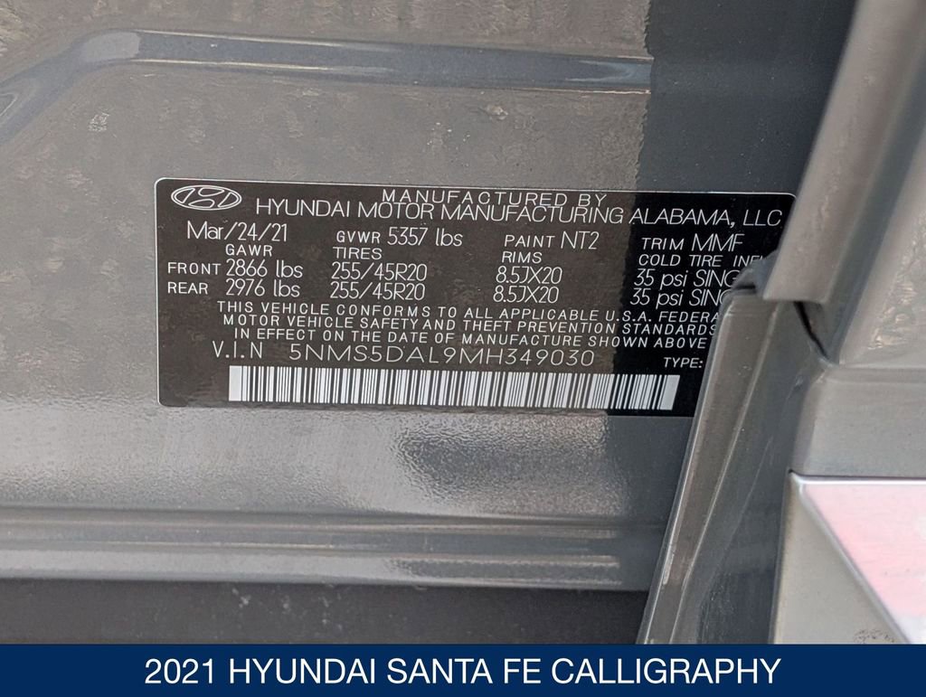 Used 2021 Hyundai Santa Fe Calligraphy image 35