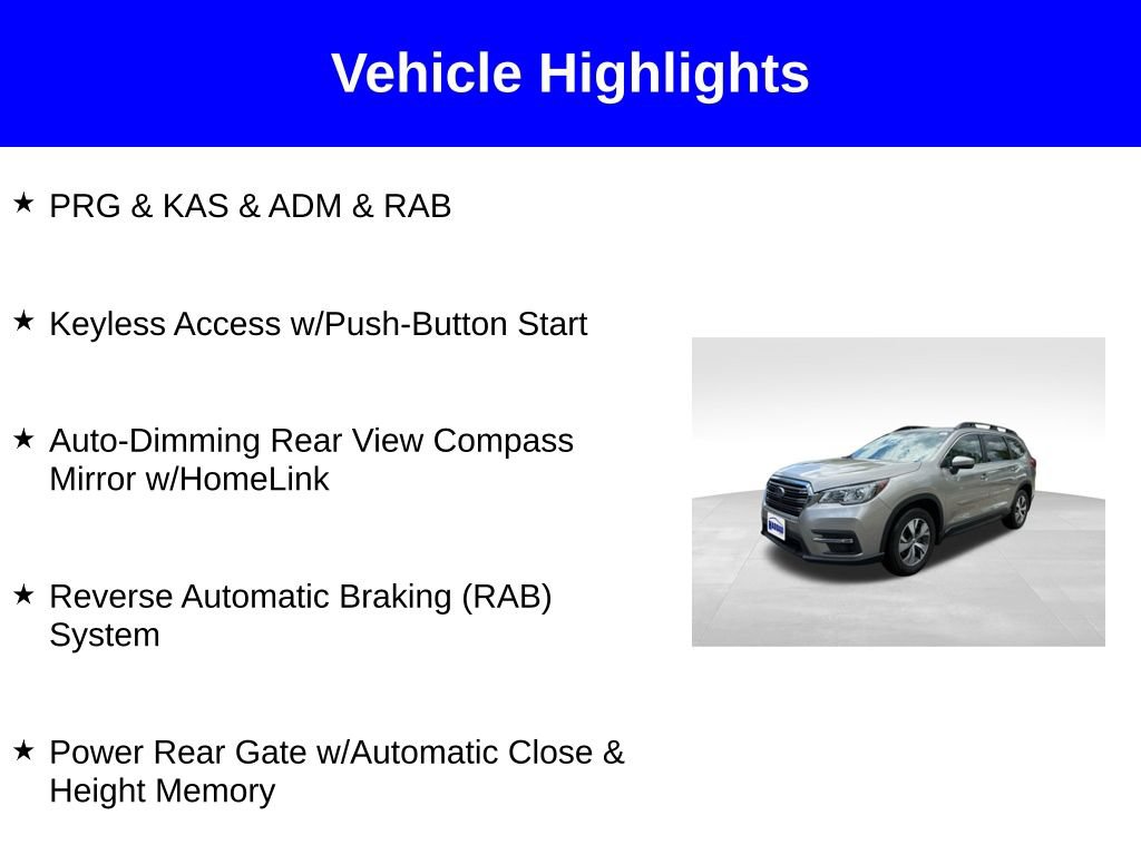 Used 2019 Subaru Ascent Premium AWD/4WD image 2