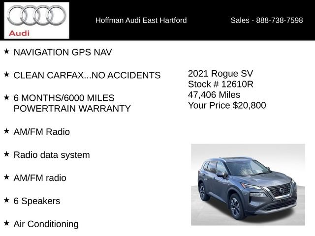 Used 2021 Nissan Rogue SV w/ Premium Package image 2