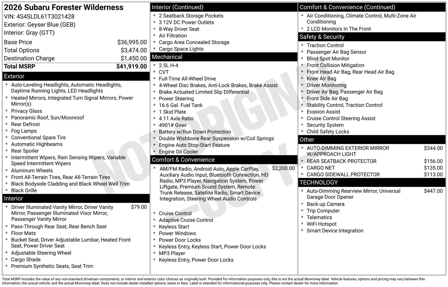 Certified 2026 Subaru Forester Wilderness AWD/4WD image 35