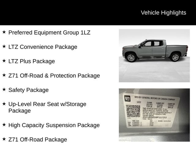 Certified 2023 Chevrolet Silverado 1500 LTZ AWD/4WD image 27