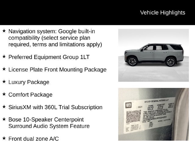 Certified 2025 Chevrolet Tahoe LT w/ Comfort Package AWD/4WD image 27