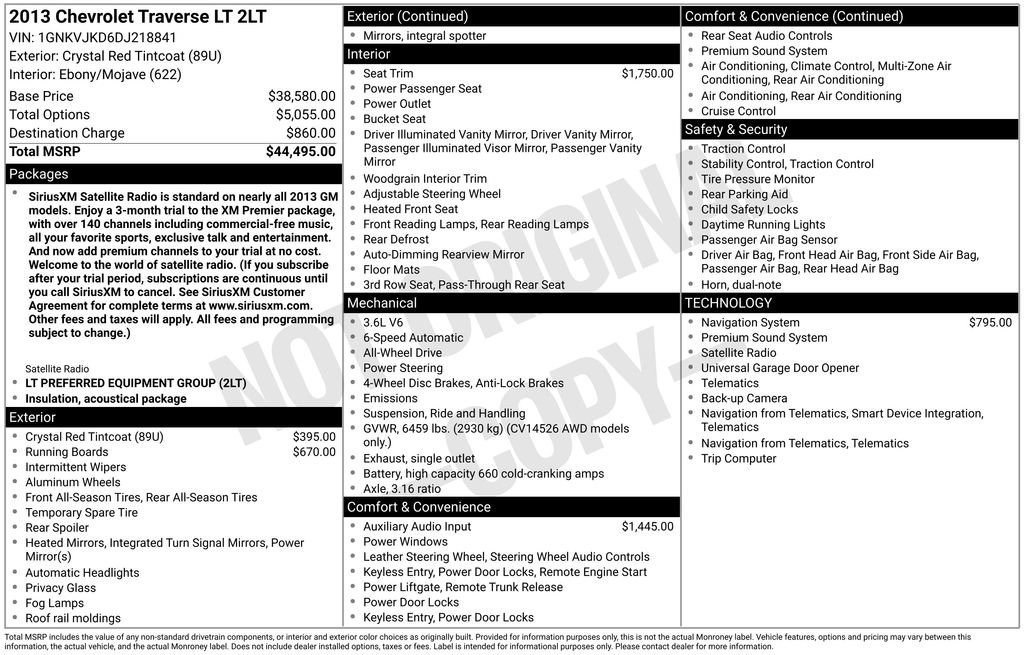 Used 2013 Chevrolet Traverse LT image 42