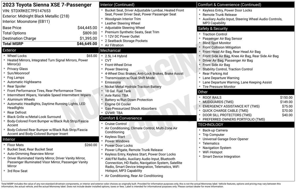 Used 2023 Toyota Sienna XSE FWD image 6