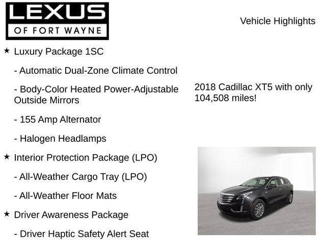 Used 2018 Cadillac XT5 Luxury w/ Driver Awareness Package FWD image 8