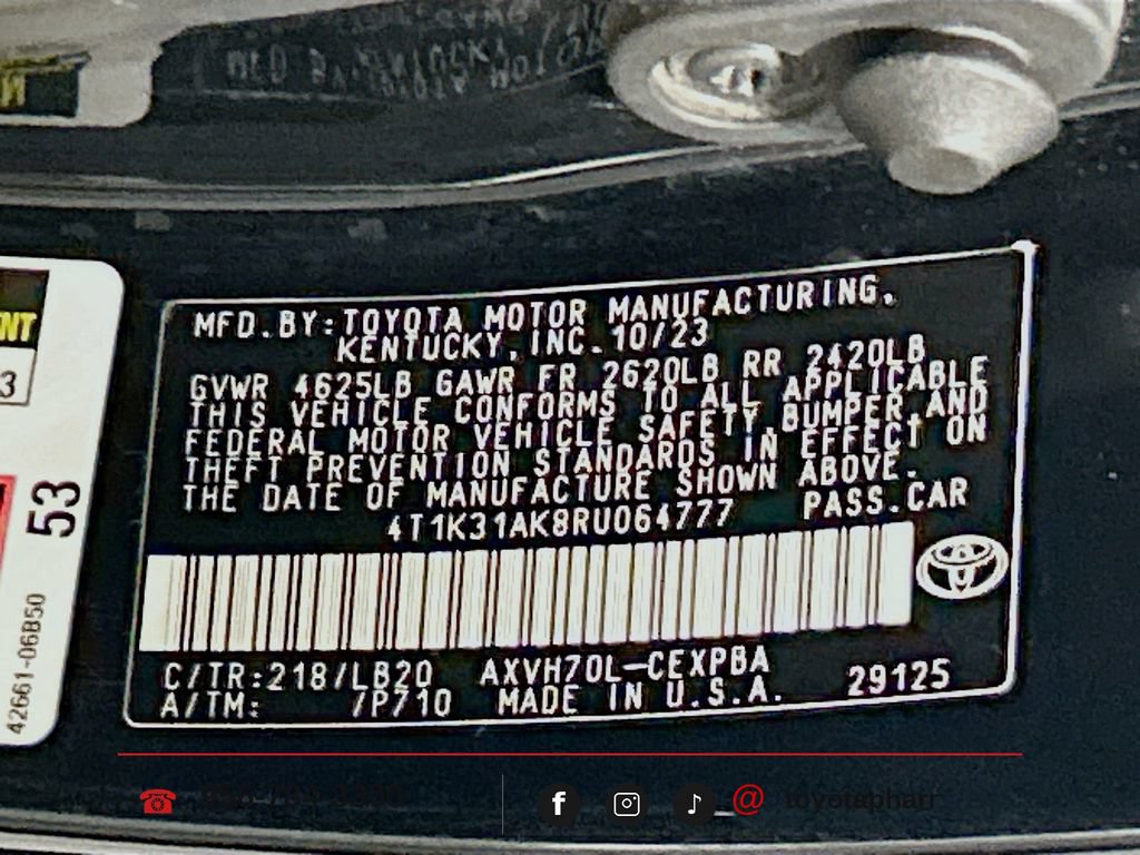 Used 2024 Toyota Camry XSE w/ Cold Weather Package FWD image 30