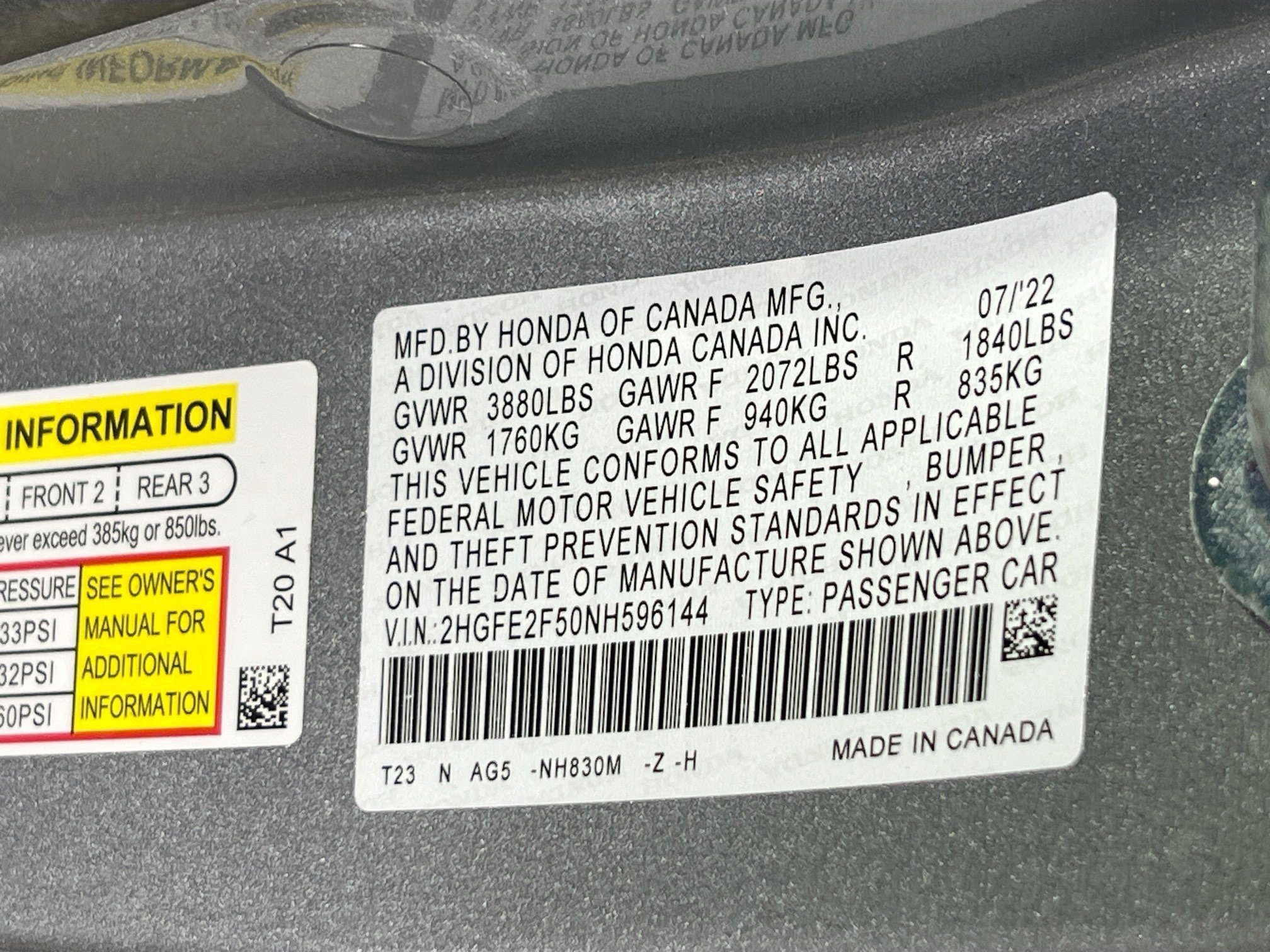 Used 2022 Honda Civic Sport image 29