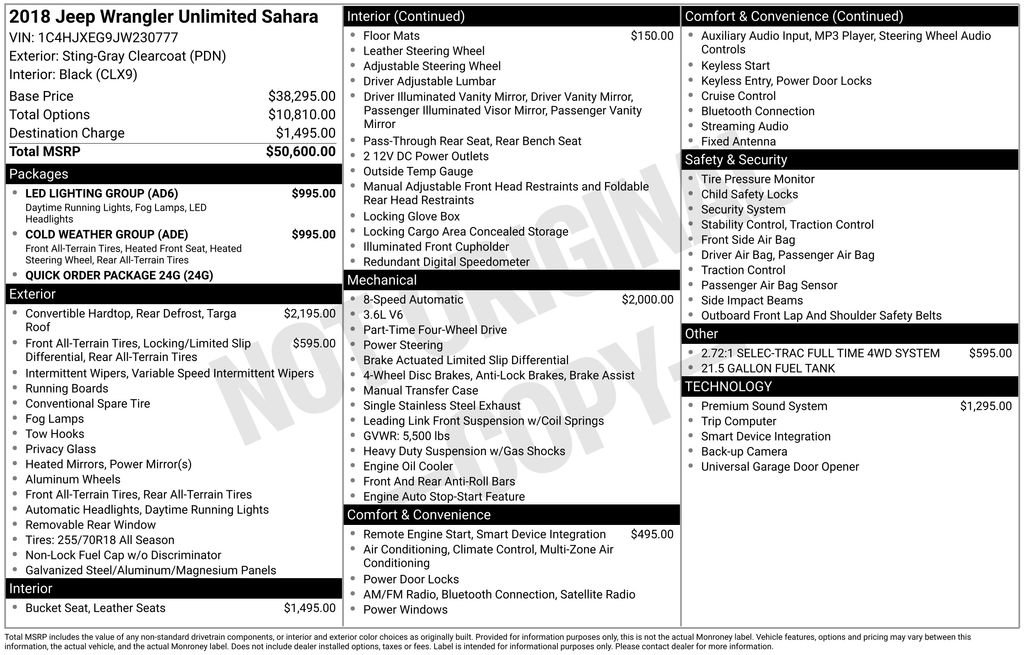 Used 2018 Jeep Wrangler Unlimited Sahara w/ Cold Weather Group image 32