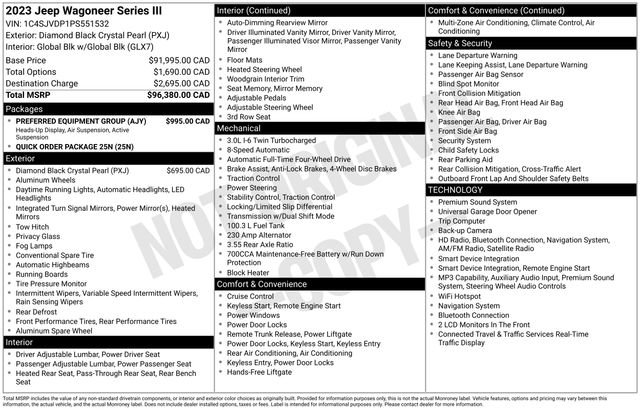 Used 2023 Jeep Wagoneer Series III w/ Preferred Equipment Group AWD/4WD image 6
