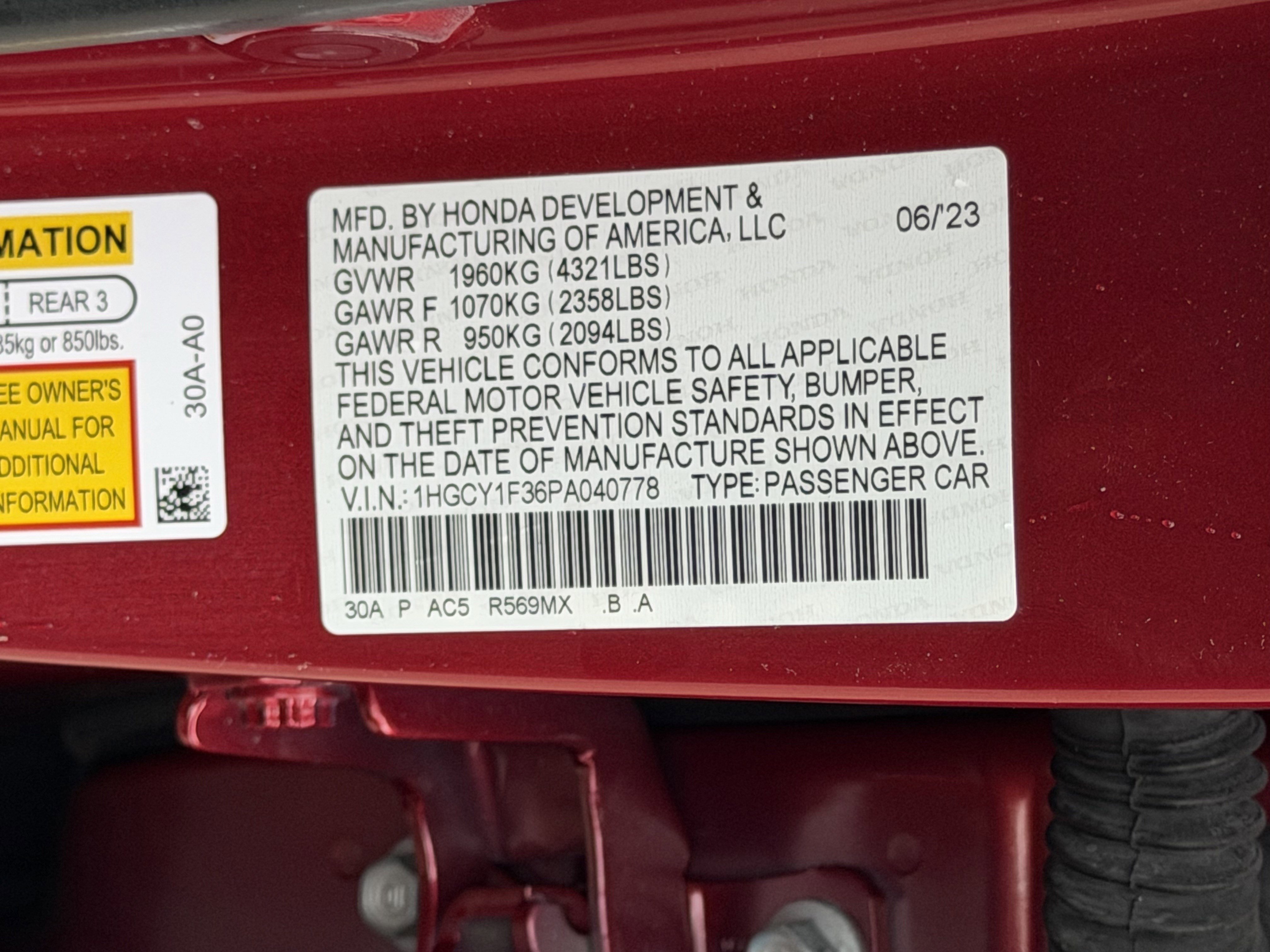 Certified 2023 Honda Accord EX image 27