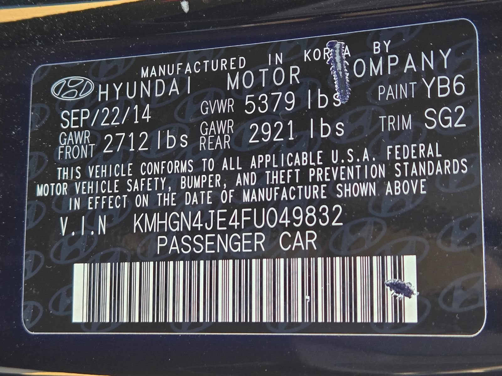 Used 2015 Hyundai Genesis 3.8 w/ Option Group 04 RWD image 14