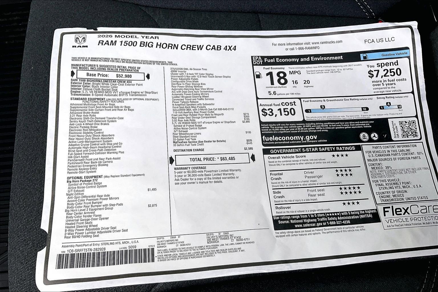 New 2026 RAM 1500 Big Horn AWD/4WD image 14
