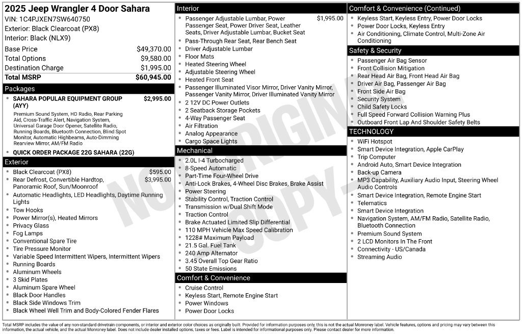 Certified 2025 Jeep Wrangler Unlimited Sahara AWD/4WD image 45