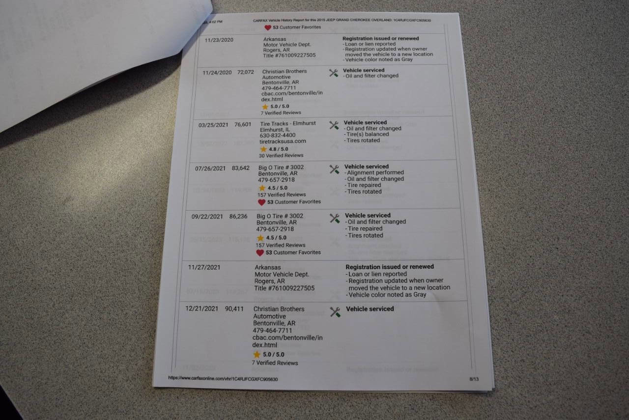 Used 2015 Jeep Grand Cherokee Overland image 71