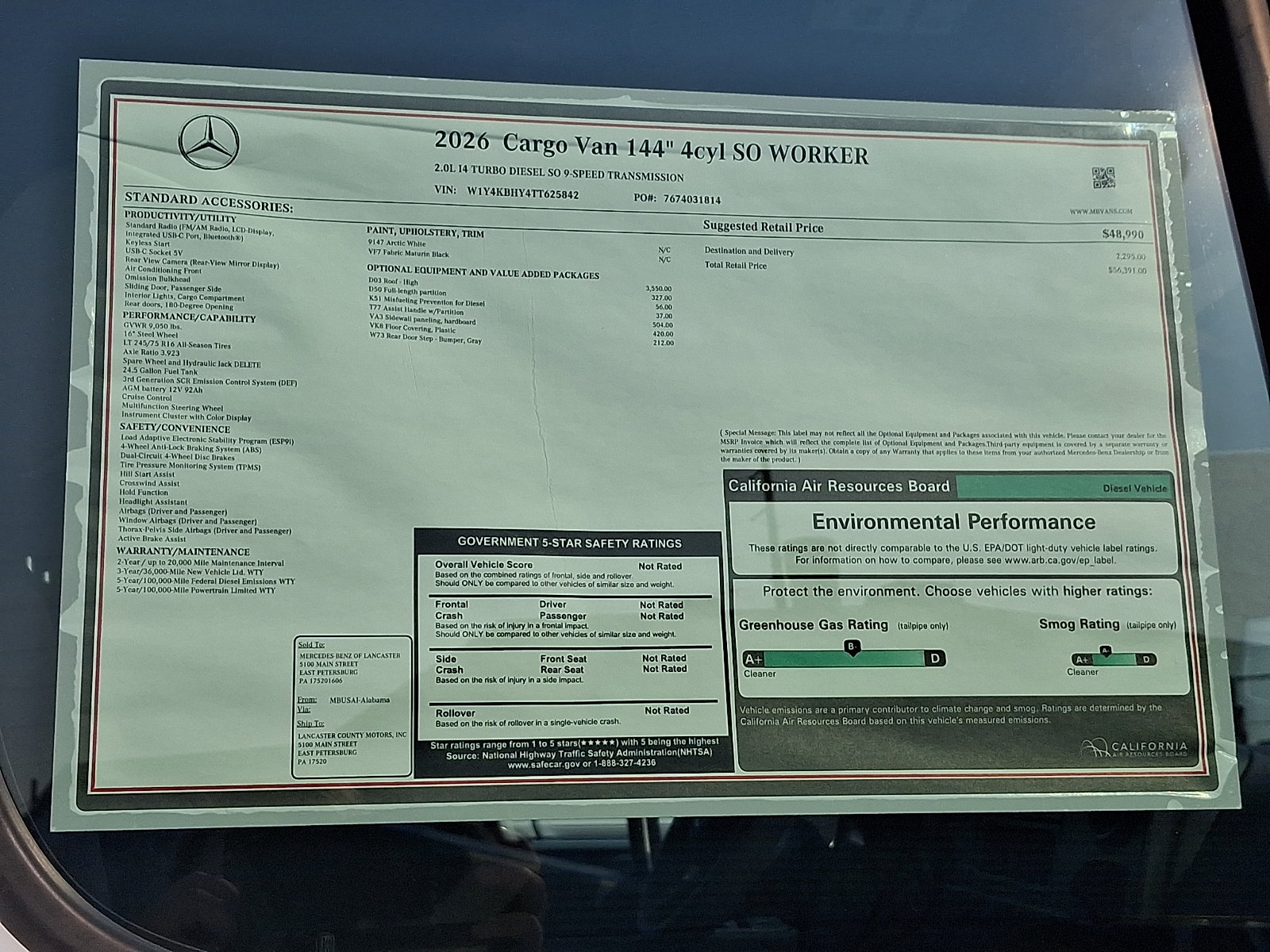 New 2026 Mercedes-Benz Sprinter 2500 image 21