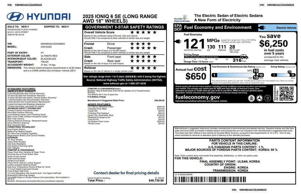 Used 2025 Hyundai Ioniq 6 SE image 3