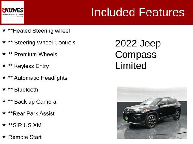 Certified 2022 Jeep Compass Limited AWD/4WD image 3