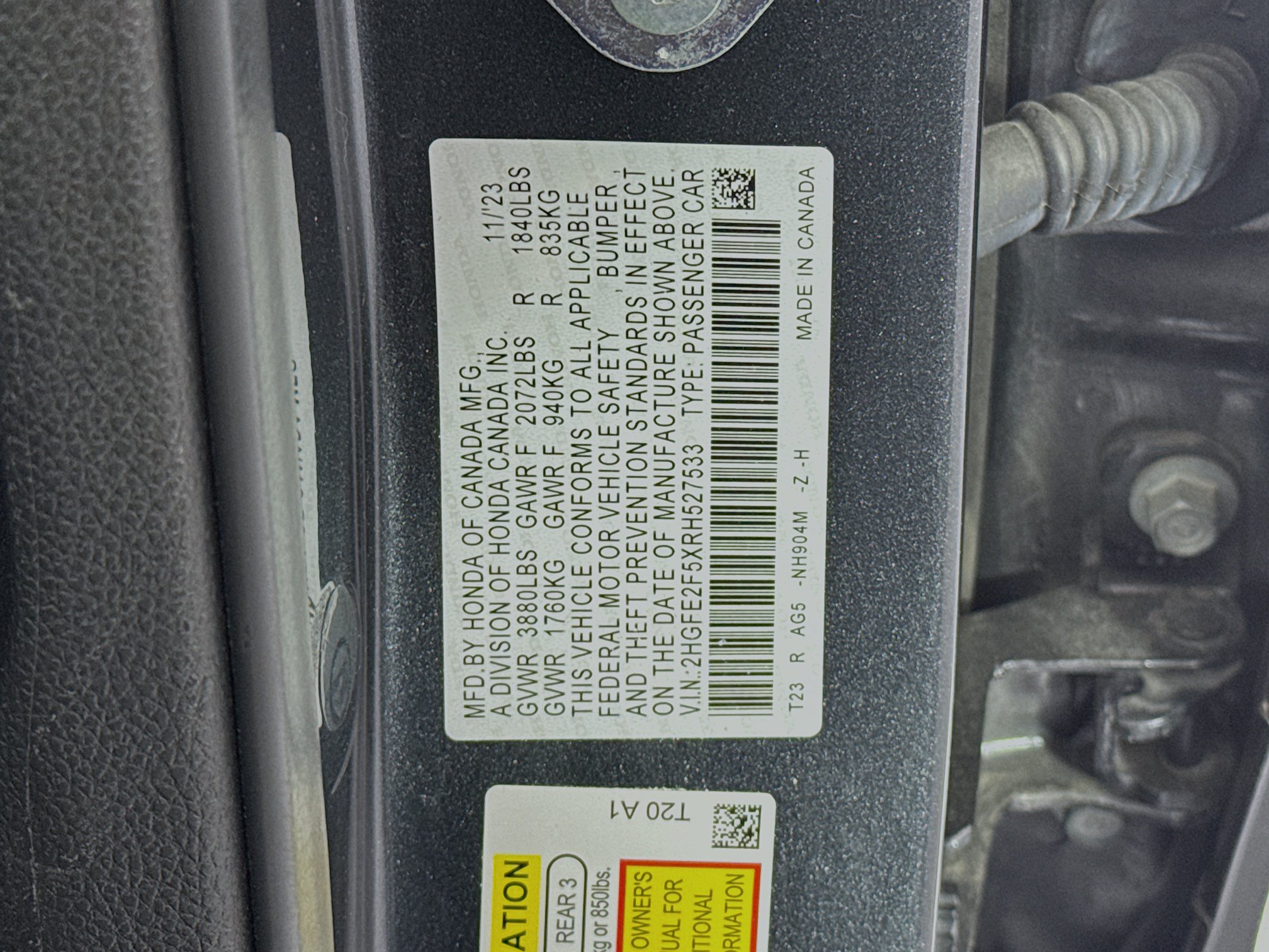 Certified 2024 Honda Civic Sport image 29