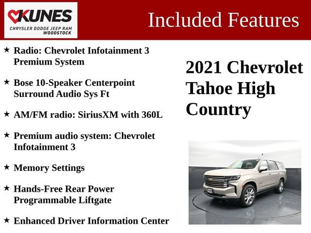 Used 2021 Chevrolet Tahoe High Country w/ Premium Package AWD/4WD image 3