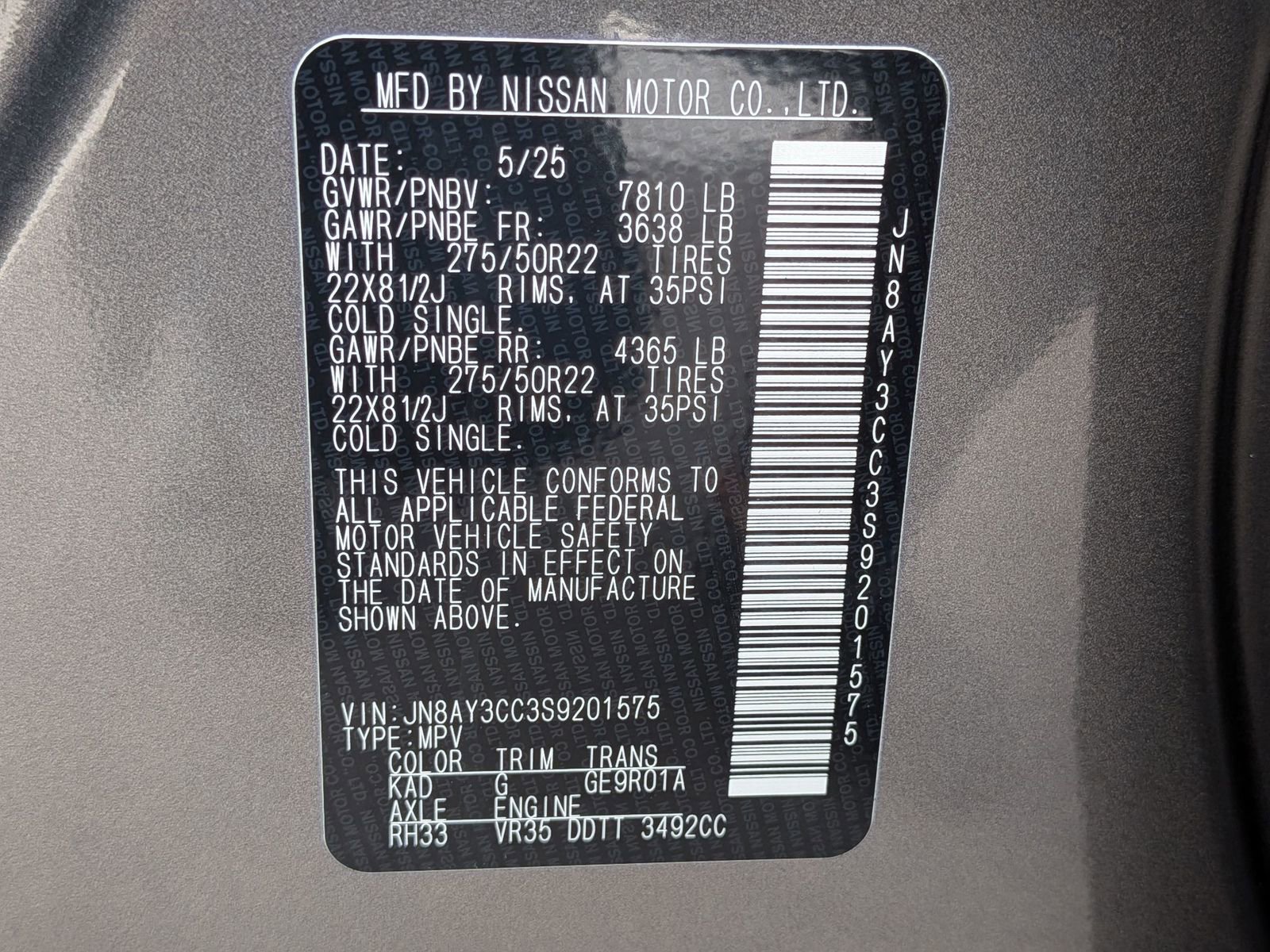 Used 2025 Nissan Armada Platinum Reserve image 44