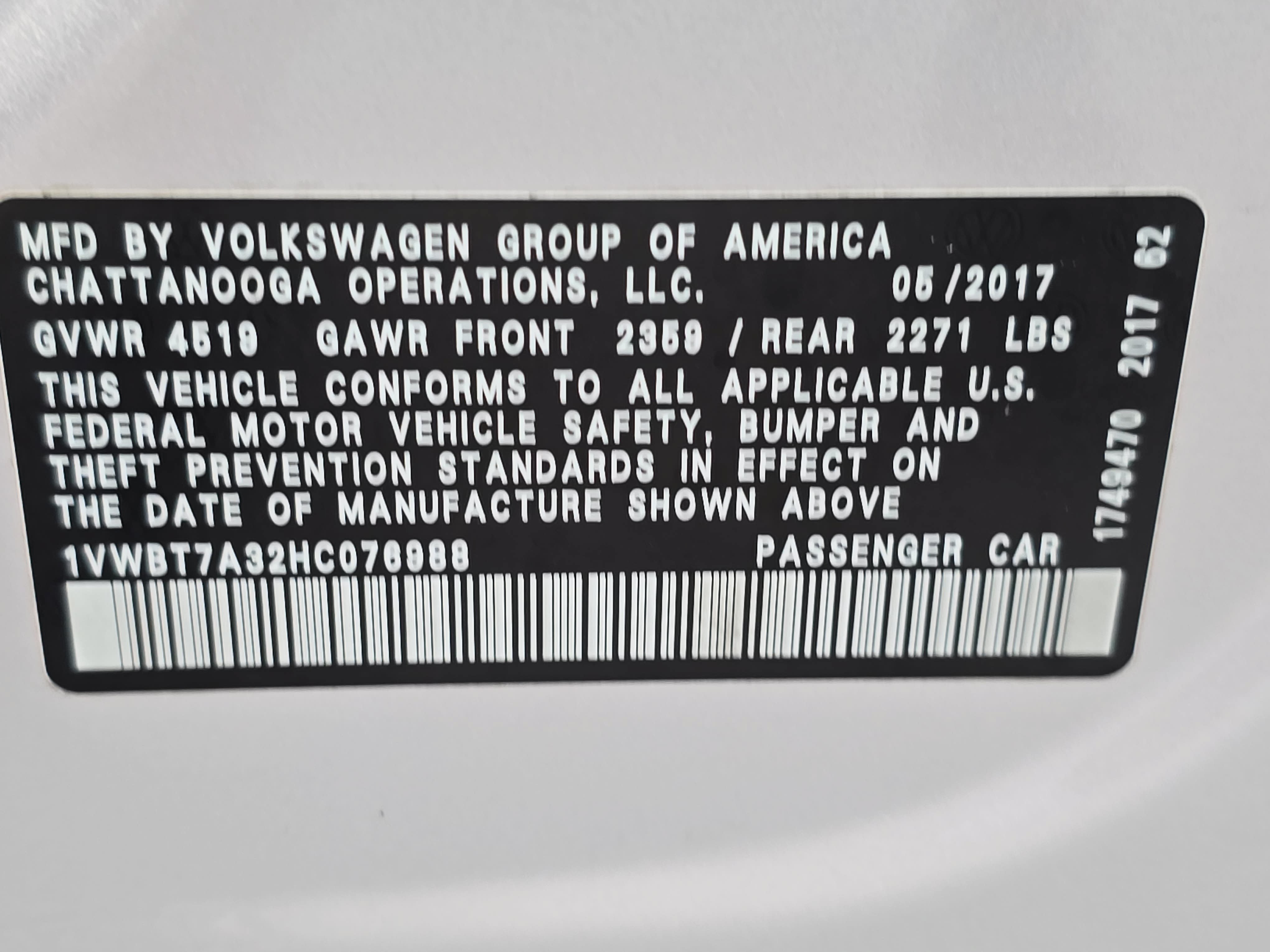 Used 2017 Volkswagen Passat 1.8T SE FWD image 35