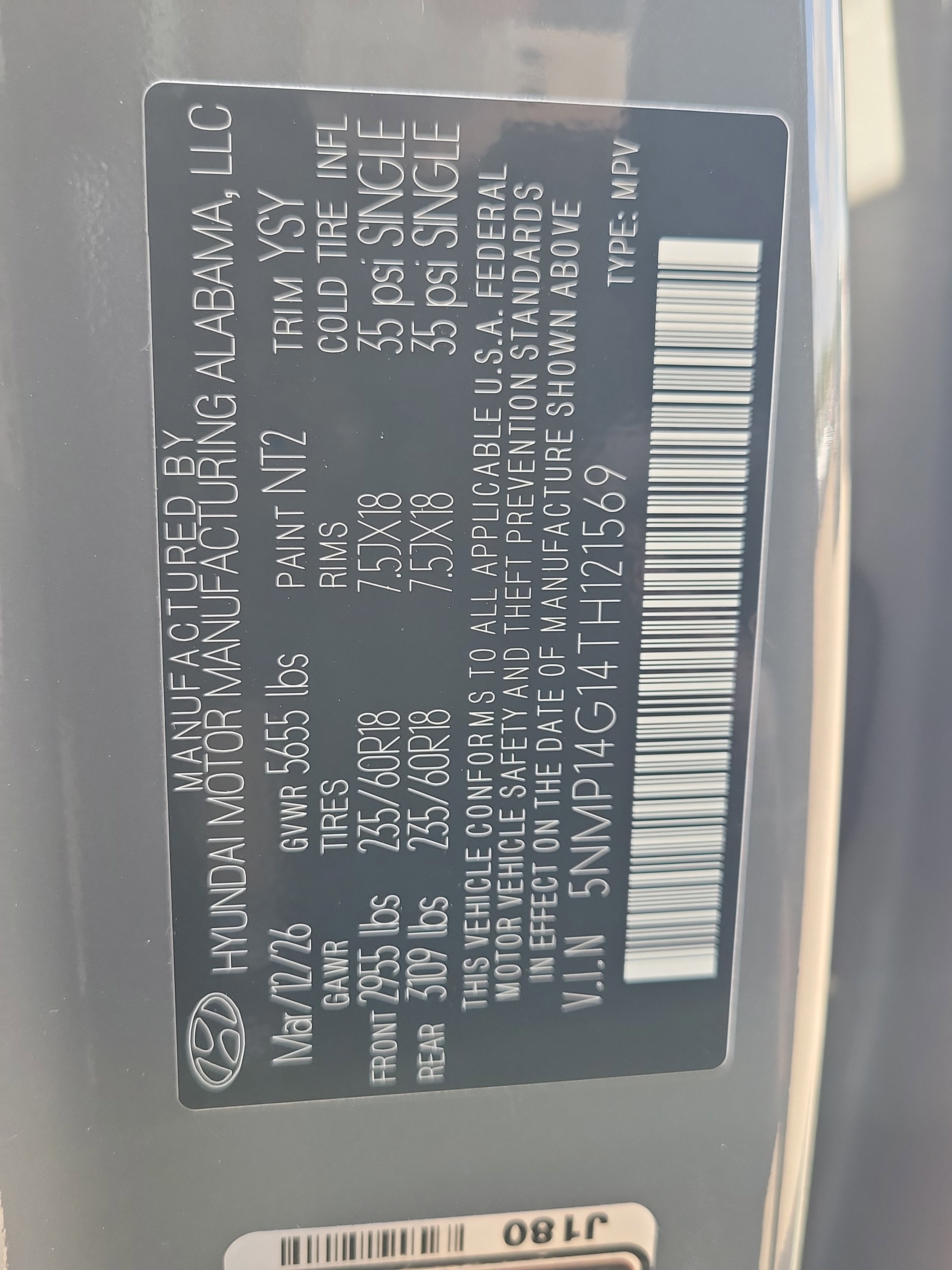 New 2026 Hyundai Santa Fe SE image 33