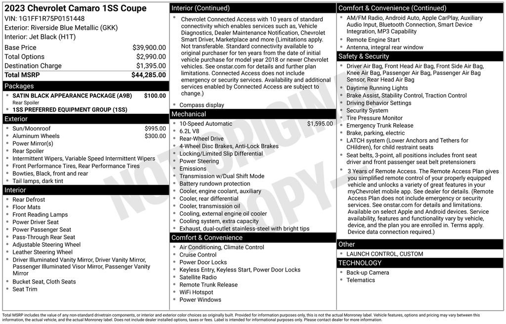 Used 2023 Chevrolet Camaro SS image 41