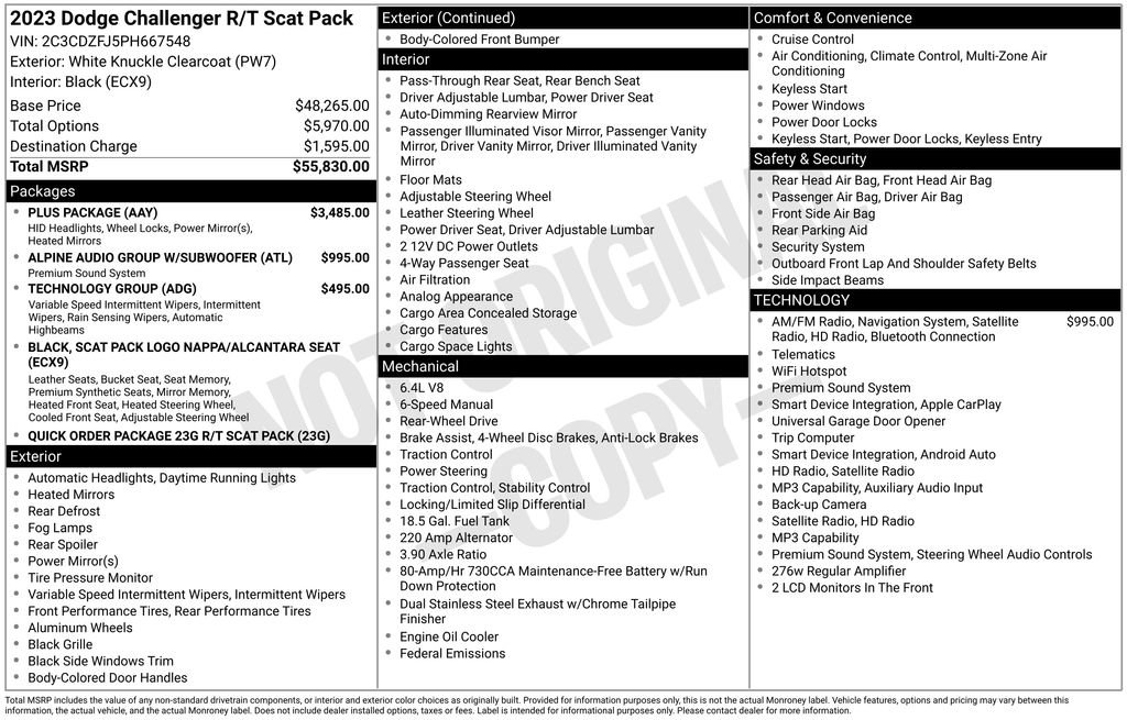 Used 2023 Dodge Challenger R/T Scat Pack w/ Plus Package RWD image 35