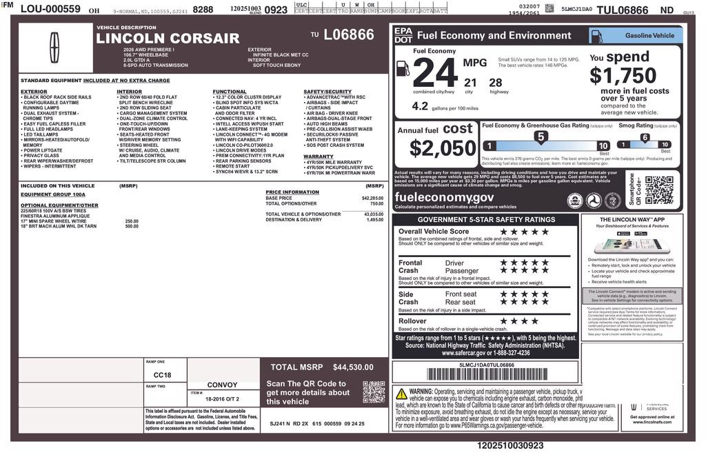 Used 2026 Lincoln Corsair Premiere AWD/4WD image 5