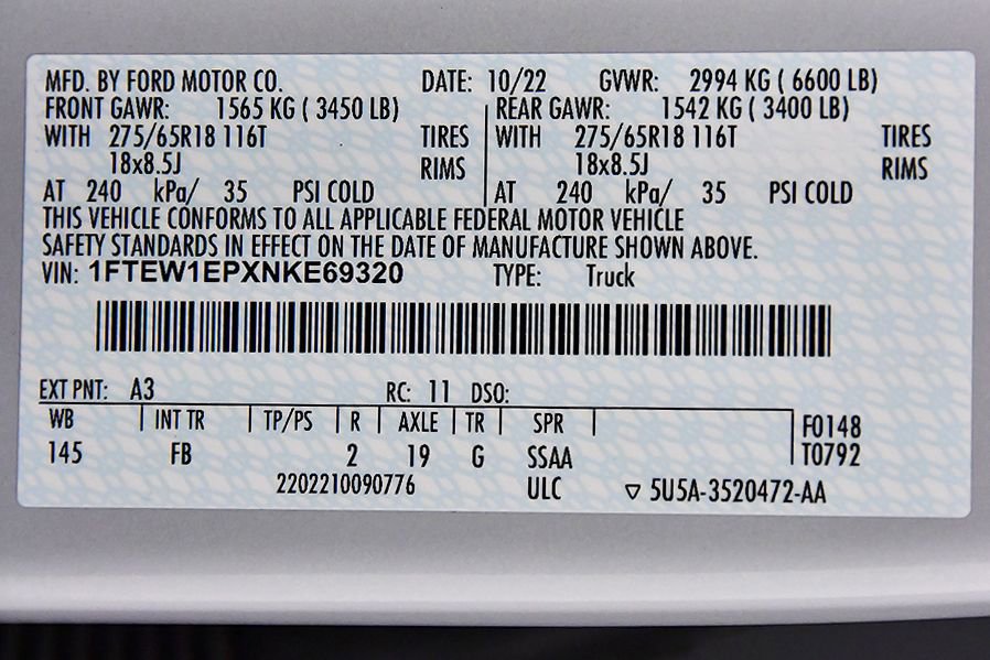 Used 2022 Ford F150 XLT w/ Equipment Group 302A High AWD/4WD image 18