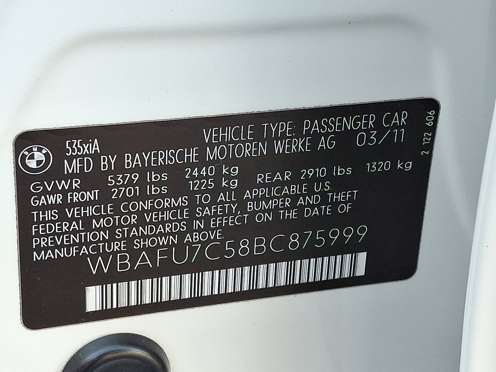 Used 2011 BMW 535i xDrive Sedan image 31