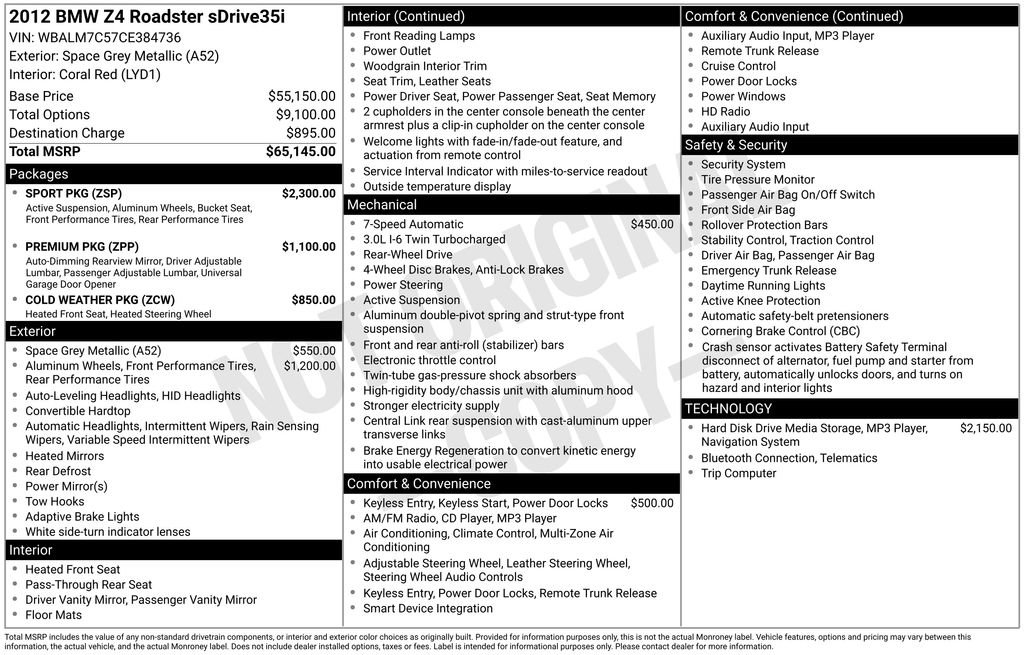 Used 2012 BMW Z4 sDrive35i image 7