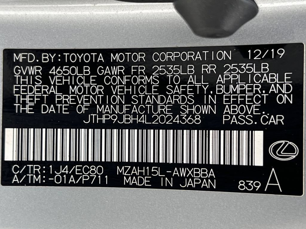 Certified 2020 Lexus UX 250h w/ Premium Package AWD/4WD image 23