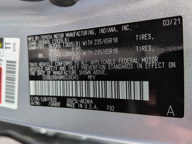 Certified 2021 Toyota Highlander LE AWD/4WD image 14