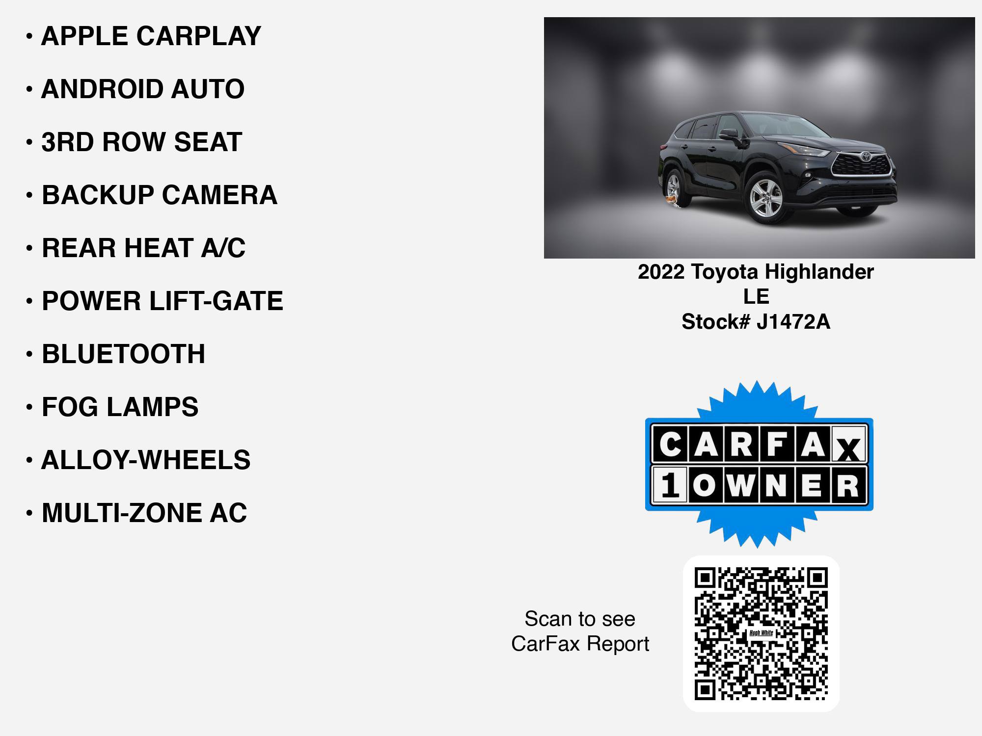 Used 2022 Toyota Highlander LE AWD/4WD image 36