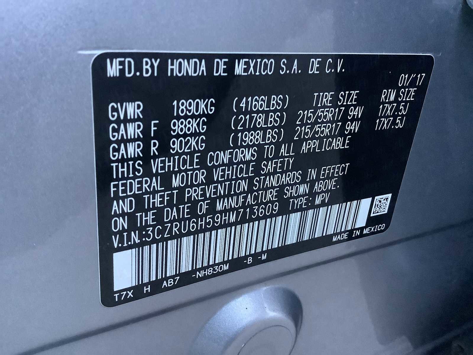 Certified 2017 Honda HR-V EX image 21