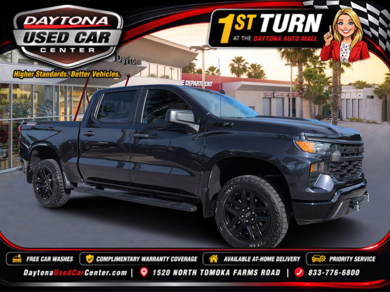 Used 2024 Chevrolet Silverado 1500 Custom Trail Boss w/ LPO, Dark Essentials Package AWD/4WD image 1