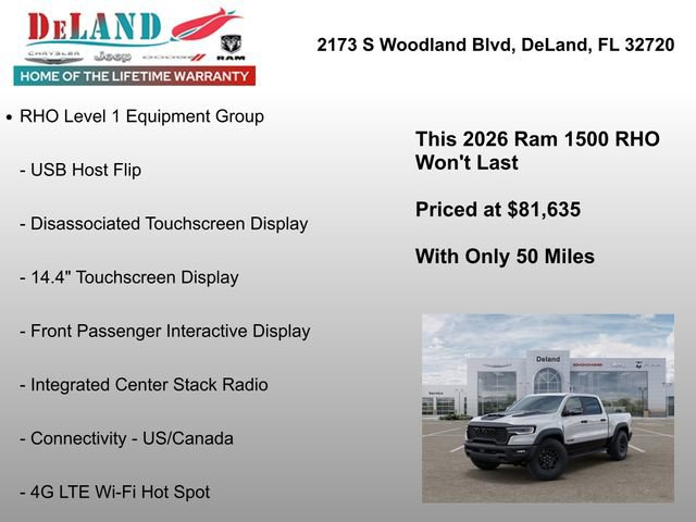 New 2026 RAM 1500 RHO w/ RHO Level 1 Equipment Group AWD/4WD image 25