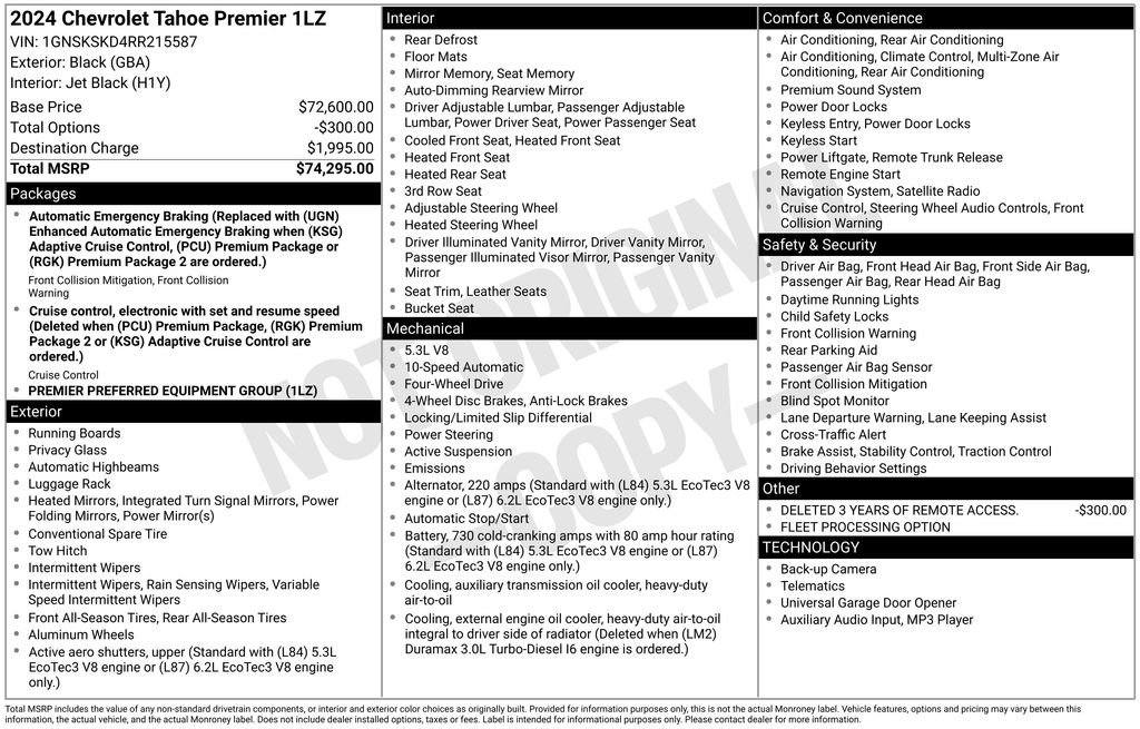 Used 2024 Chevrolet Tahoe Premier AWD/4WD image 36