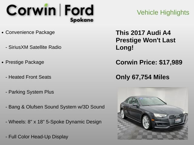 Used 2017 Audi A4 2.0T Prestige w/ Prestige Package image 18