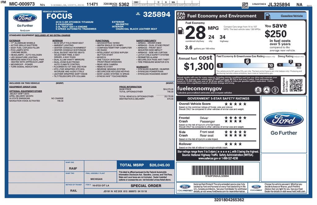 Used 2018 Ford Focus Titanium FWD image 6